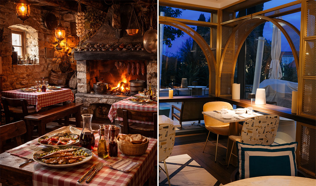 Restaurant im Vergleich zur Konoba